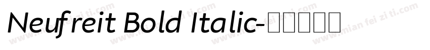Neufreit Bold Italic字体转换